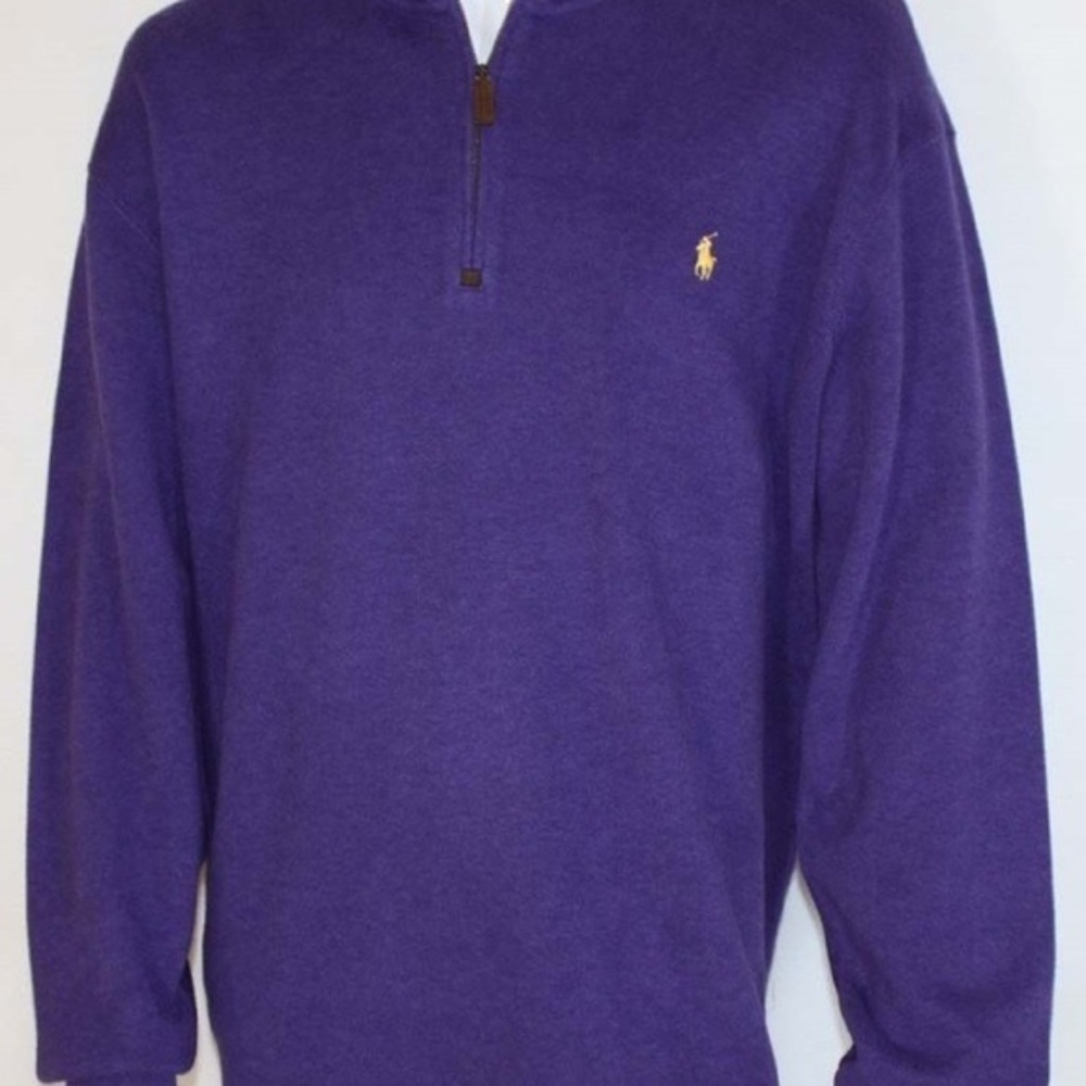 NEW Men"s Polo Ralph Lauren Purple Sweatshirt XLT